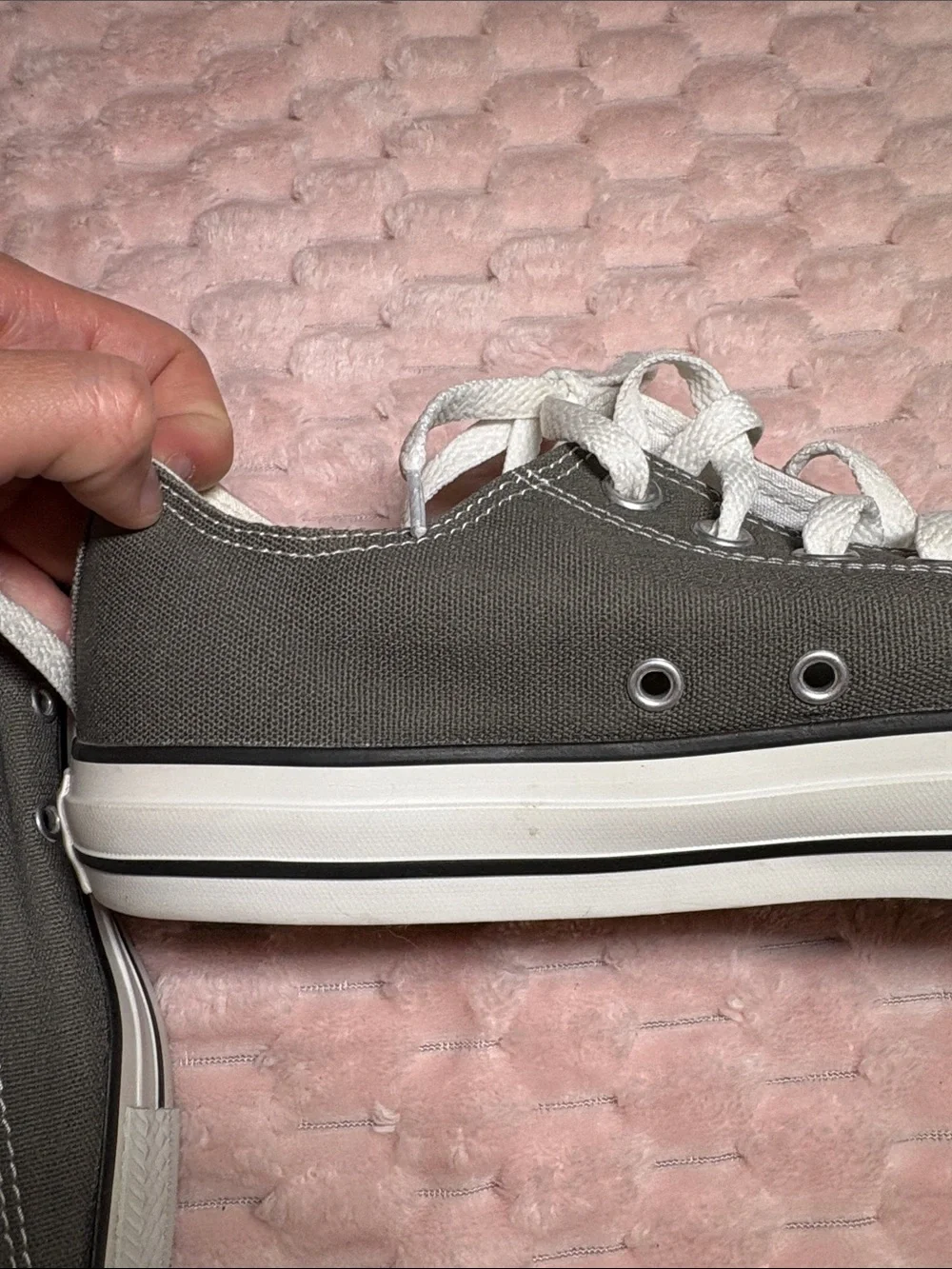 Converse Low-Top Canvas Sneakers - Gray & White
